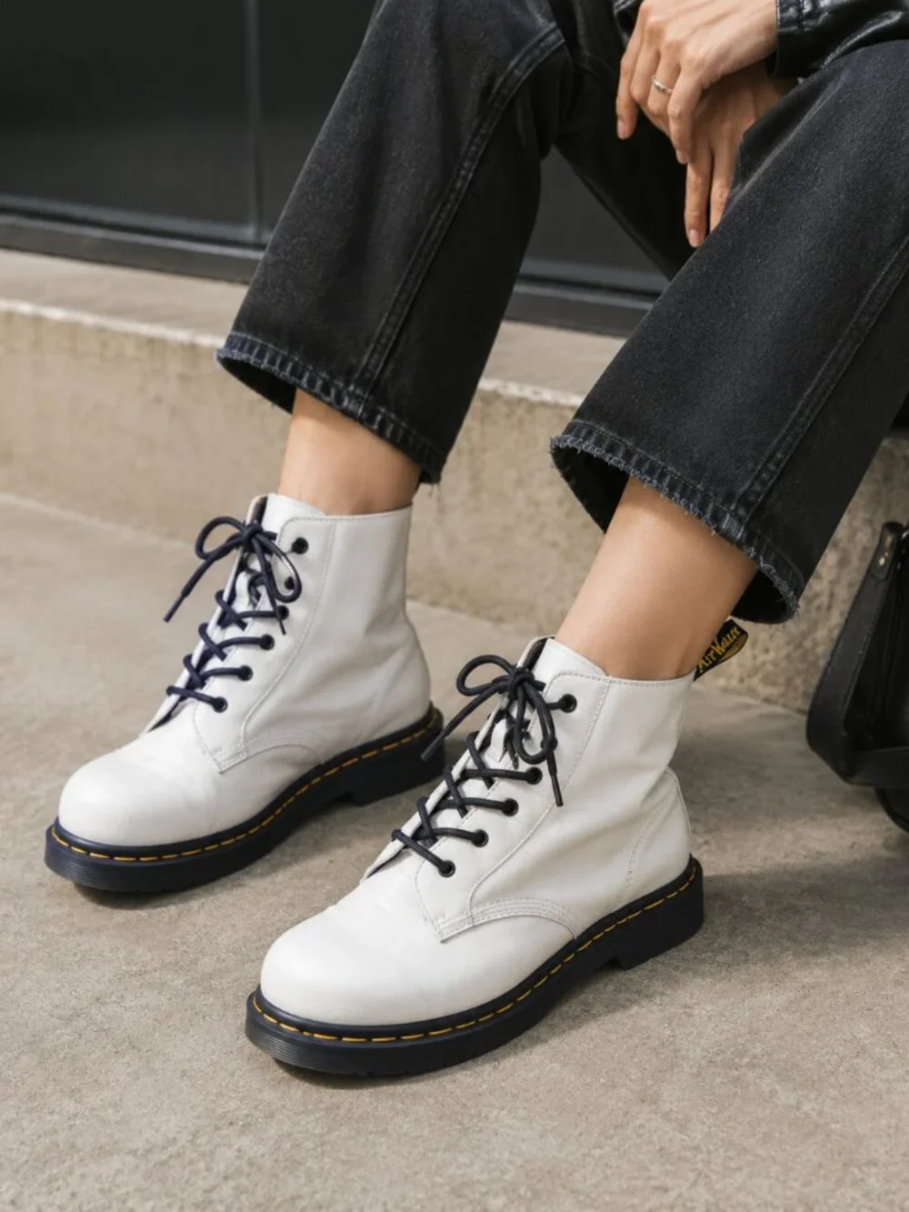 Dr. Martens Church Smooth Leather Monkey Boots M Sz 12 White 26741100 White